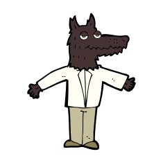 Cartoon Wolf N92