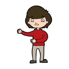 cartoon happy person N35
