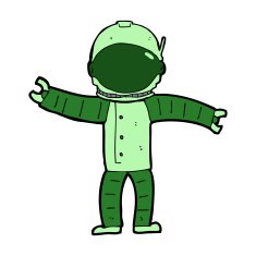Cartoon Astronaut N144