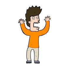 cartoon terrified man N270