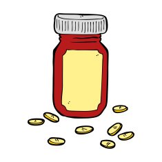 cartoon jar of pills N21
