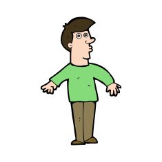 cartoon surprised man N152