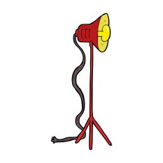 cartoon studio lamp shining N11