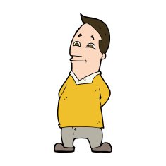 cartoon friendly man N27