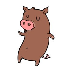 Funny cartoon pig N4