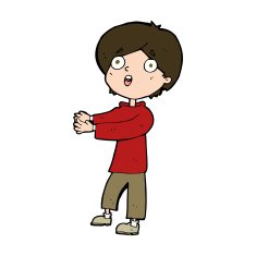 cartoon shocked boy N33