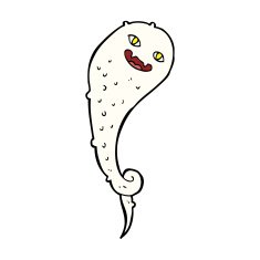 cartoon spooky ghost N94
