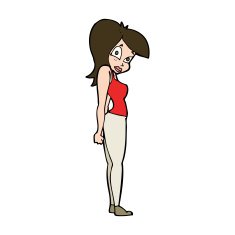 cartoon pretty woman N300