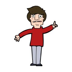 Cartoon Man Asking Question N87