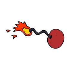 cartoon round bomb N11