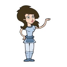 cartoon pretty waitress N11
