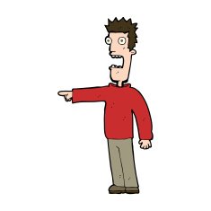 cartoon terrified man N272