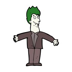 cartoon vampire man N125
