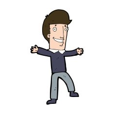cartoon happy man N516