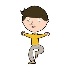 cartoon excited man N103