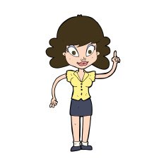 cartoon happy woman with idea N11