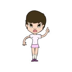 cartoon girl with idea N20