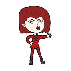 Cartoon Vampire Girl N258