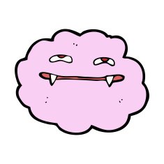 cartoon pink fluffy vampire cloud N5
