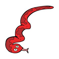 cartoon hissing snake N41