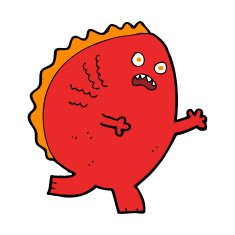 Cartoon monster N116