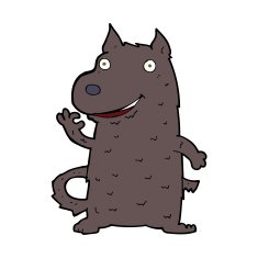 cartoon happy dog N84
