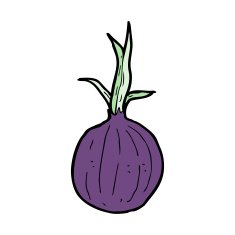 cartoon red onion N15