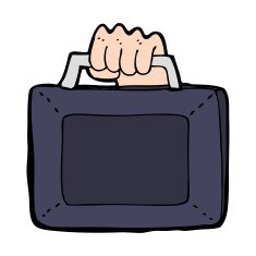 cartoon briefcase N10