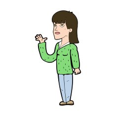 cartoon woman explaining N53