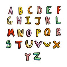 cartoon alphabet N31