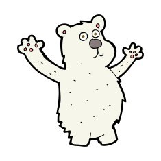 cartoon funny polar bear N8