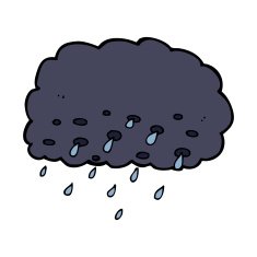 Cartoon Rain Cloud N49