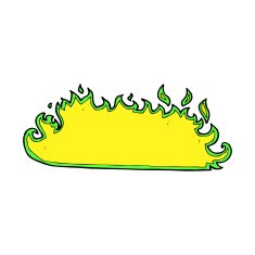 cartoon spooky fire border N16