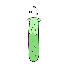 cartoon science test tube N11