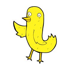 funny cartoon bird N182
