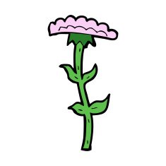 cartoon flower N454