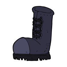 cartoon old work boot N11