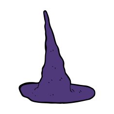 cartoon spooky witch hat N23
