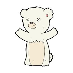 Cartoon Polar Bear Cub N70