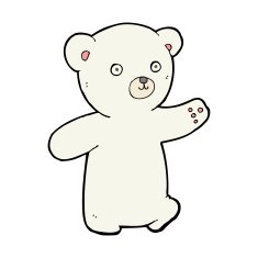 Cartoon Polar Bear Cub N71