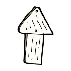 cartoon wood arrow symbol N6