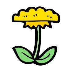 cartoon flower symbol N23