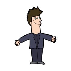 cartoon happy man N517