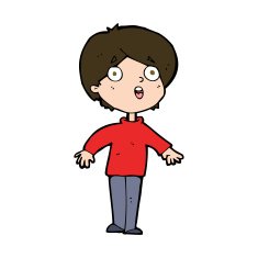 cartoon surprised man N156