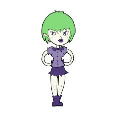 cartoon pretty vampire girl N33
