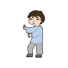 cartoon man gesturing N35