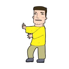cartoon man gesturing N36