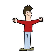 cartoon happy man N520