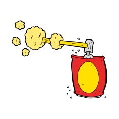 cartoon aerosol spray can N21