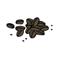 Cartoon Coffee Beans N28
